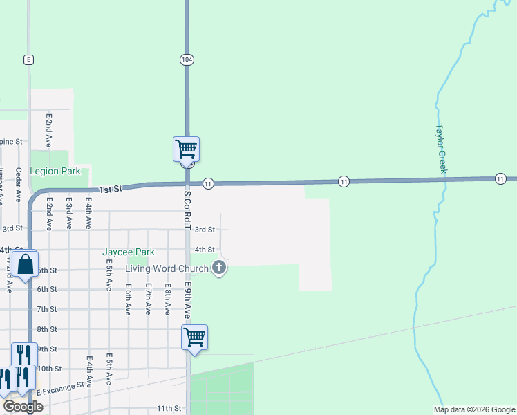 map of restaurants, bars, coffee shops, grocery stores, and more near 3527 South State Road in Brodhead
