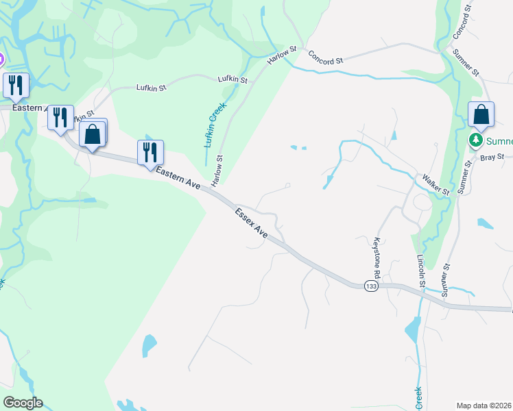 map of restaurants, bars, coffee shops, grocery stores, and more near 19 Andrews Court in Gloucester