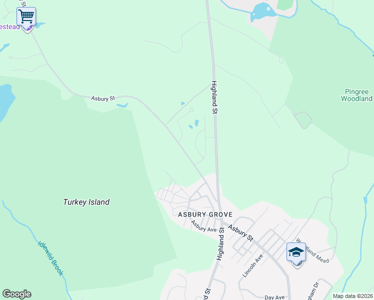 map of restaurants, bars, coffee shops, grocery stores, and more near 405 Asbury Street in Hamilton