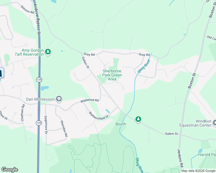 map of restaurants, bars, coffee shops, grocery stores, and more near 3 Seten Circle in Andover