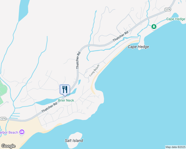map of restaurants, bars, coffee shops, grocery stores, and more near 27 Old County Road in Rockport