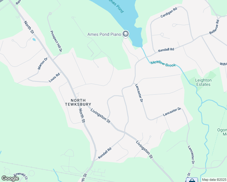 map of restaurants, bars, coffee shops, grocery stores, and more near 72 Brentwood Road in Tewksbury