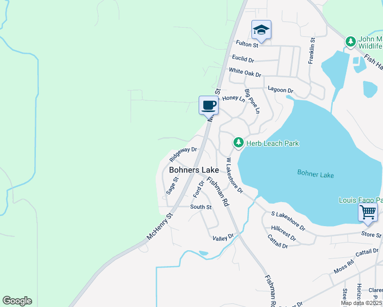 map of restaurants, bars, coffee shops, grocery stores, and more near 7955 Ridgeway Drive in Burlington
