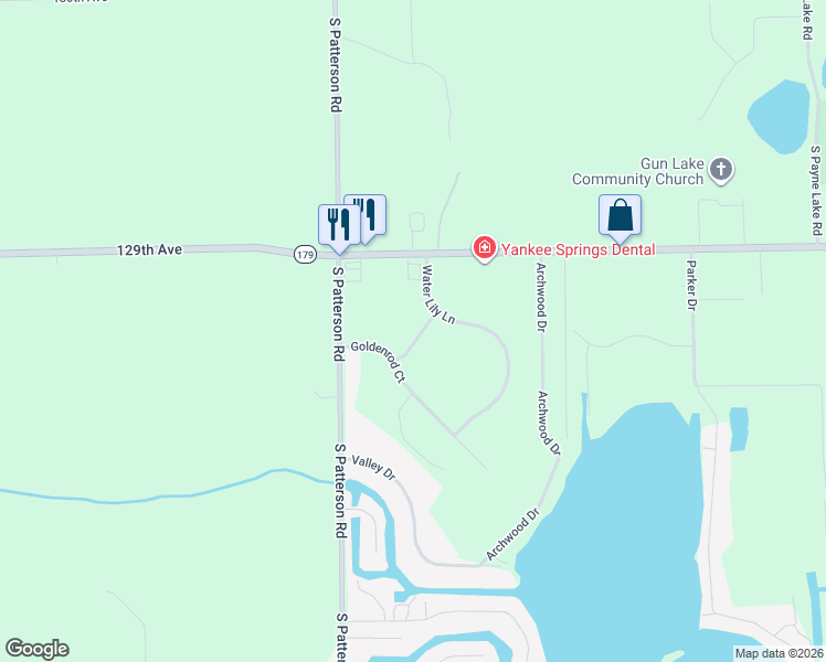 map of restaurants, bars, coffee shops, grocery stores, and more near 62 Turtle Head Lane in Wayland