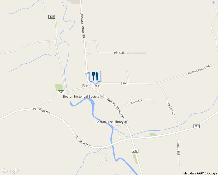 map of restaurants, bars, coffee shops, grocery stores, and more near 6924 Boston Cross Road in Boston