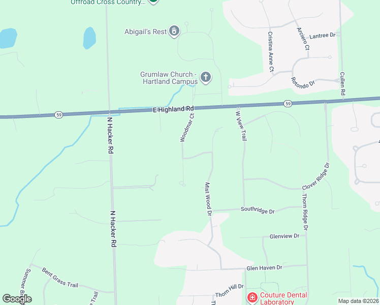 map of restaurants, bars, coffee shops, grocery stores, and more near 1850 Woodmar Court in Howell