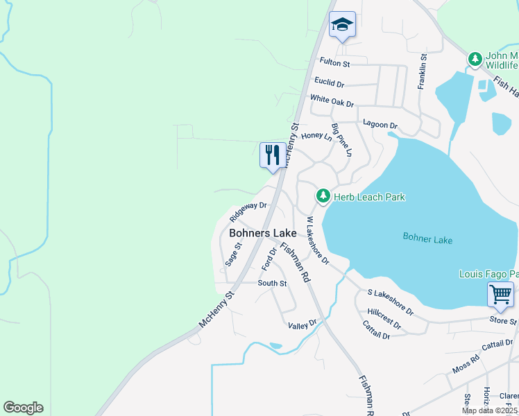 map of restaurants, bars, coffee shops, grocery stores, and more near 7955 Ridgeway Drive in Burlington