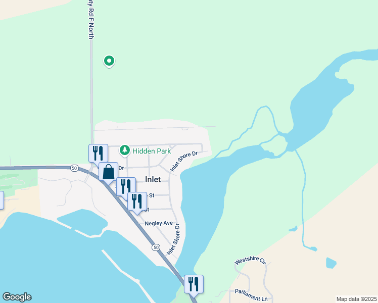 map of restaurants, bars, coffee shops, grocery stores, and more near 230 Inlet Shore Drive in Delavan