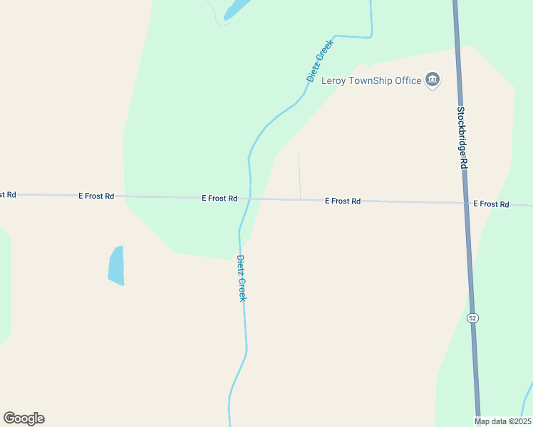 map of restaurants, bars, coffee shops, grocery stores, and more near 3954 East Frost Road in Webberville