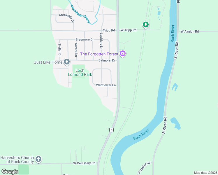 map of restaurants, bars, coffee shops, grocery stores, and more near 3600 Afton Road in Janesville