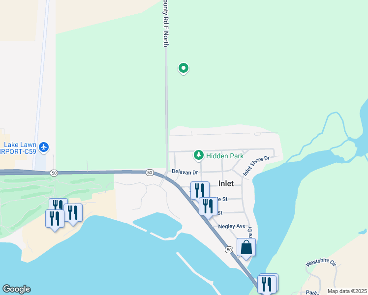 map of restaurants, bars, coffee shops, grocery stores, and more near 539 Valencia Drive in Delavan