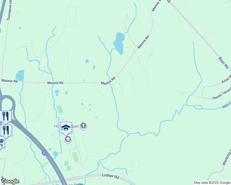 map of restaurants, bars, coffee shops, grocery stores, and more near 3-15 Whitney Way in East Greenbush