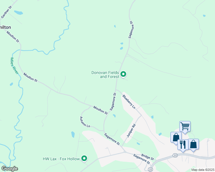 map of restaurants, bars, coffee shops, grocery stores, and more near 210 Sagamore Street in Hamilton