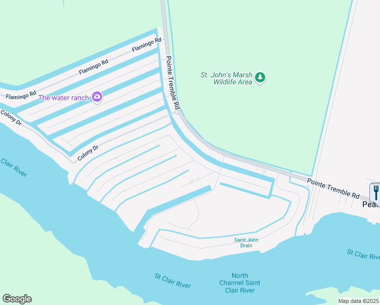 map of restaurants, bars, coffee shops, grocery stores, and more near 6408 Marina Drive in Clay Township