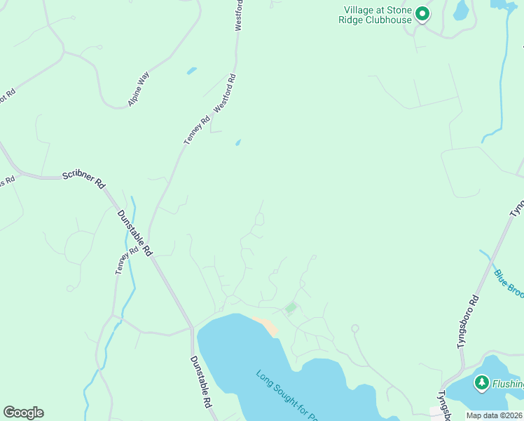 map of restaurants, bars, coffee shops, grocery stores, and more near 42 Whispering Pines Road in Westford