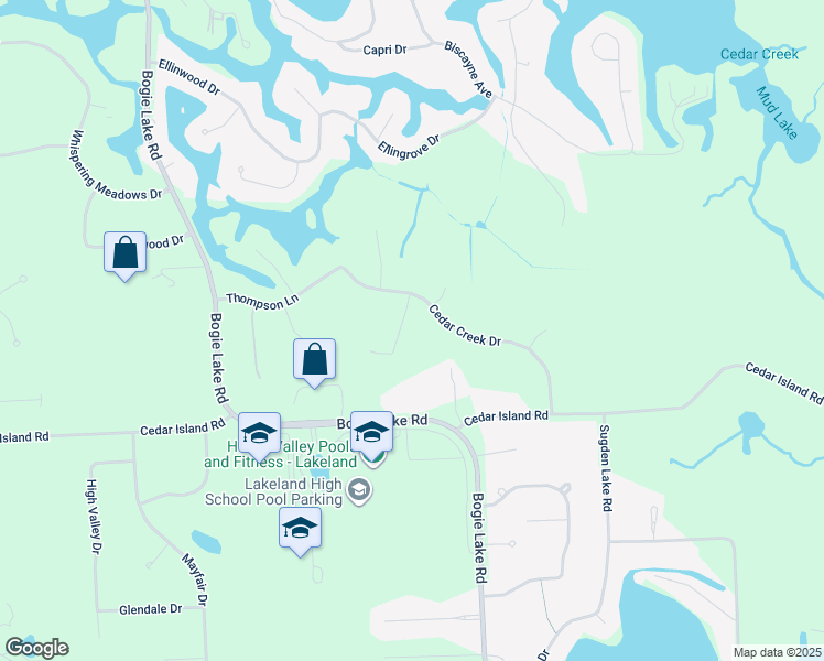 map of restaurants, bars, coffee shops, grocery stores, and more near 1441 Morgan Drive in White Lake charter Township