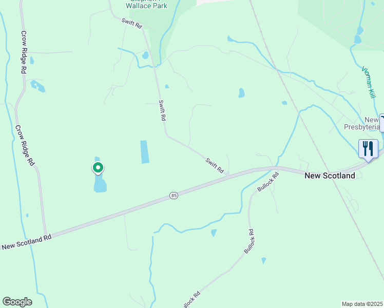 map of restaurants, bars, coffee shops, grocery stores, and more near 277 Swift Road in Voorheesville