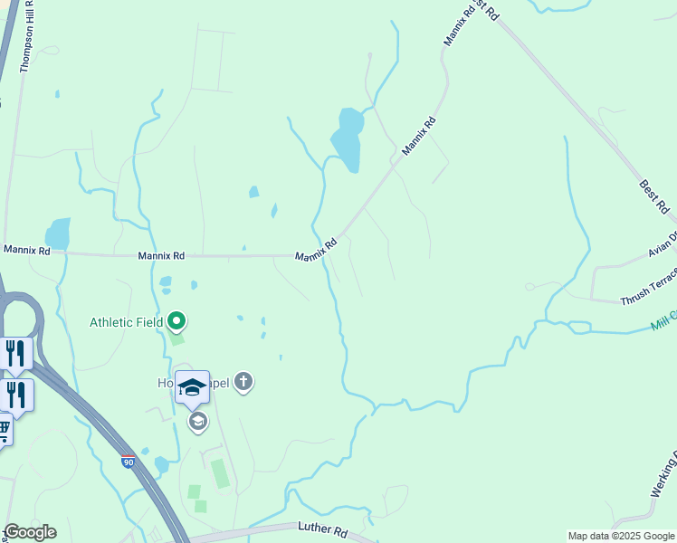 map of restaurants, bars, coffee shops, grocery stores, and more near 3-15 Whitney Way in East Greenbush