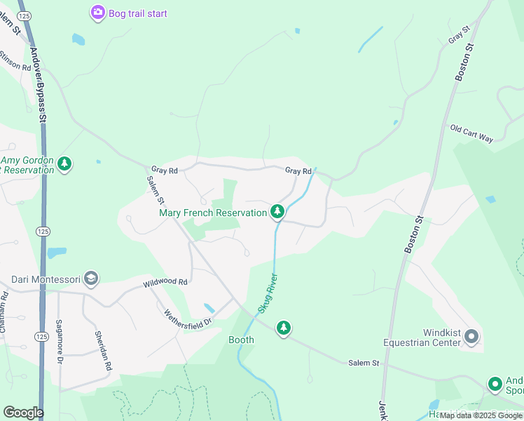 map of restaurants, bars, coffee shops, grocery stores, and more near 9 Korinthian Way in Andover