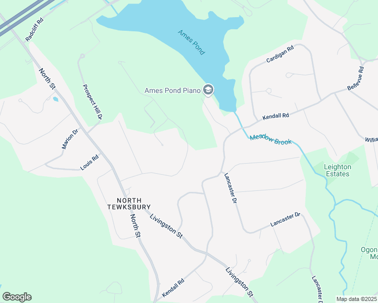 map of restaurants, bars, coffee shops, grocery stores, and more near 57 Catamount Road in Tewksbury