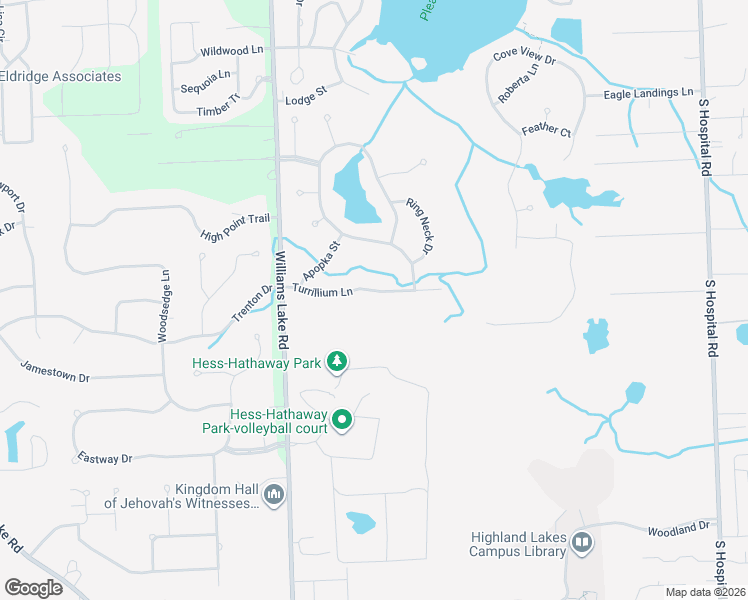map of restaurants, bars, coffee shops, grocery stores, and more near 7769 Turrillium Lane in Waterford Township