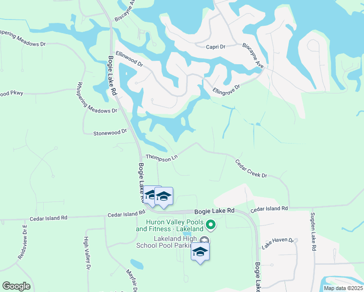 map of restaurants, bars, coffee shops, grocery stores, and more near 1377 Scottwood in White Lake charter Township