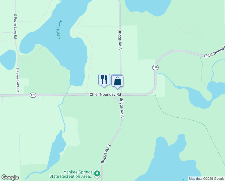 map of restaurants, bars, coffee shops, grocery stores, and more near 11316 West M 179 Highway in Middleville