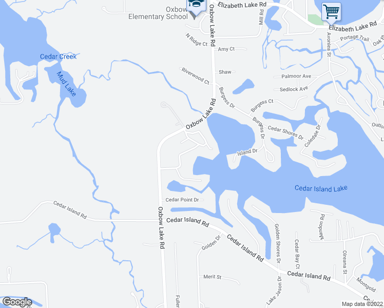 map of restaurants, bars, coffee shops, grocery stores, and more near 475 Washington Boulevard in White Lake Township