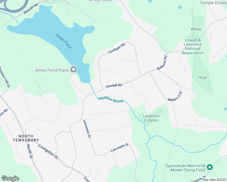 map of restaurants, bars, coffee shops, grocery stores, and more near 480 Kendall Road in Tewksbury
