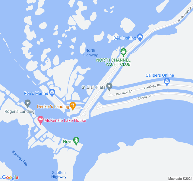 map of restaurants, bars, coffee shops, grocery stores, and more near 8920 Anchor Bay Drive in Clay Township