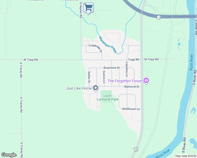 map of restaurants, bars, coffee shops, grocery stores, and more near 3307 Tennyson Drive in Janesville