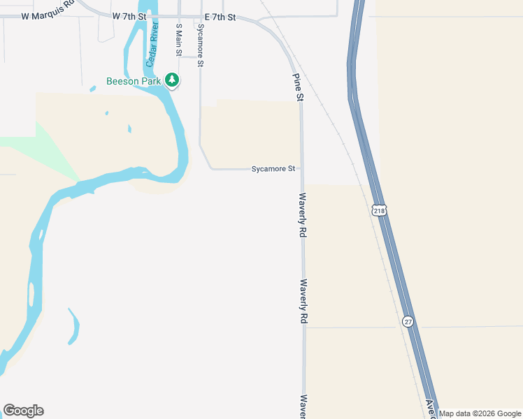 map of restaurants, bars, coffee shops, grocery stores, and more near 9427 Waverly Road in Janesville