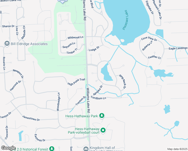map of restaurants, bars, coffee shops, grocery stores, and more near 7847 Windemere Court in Waterford Township