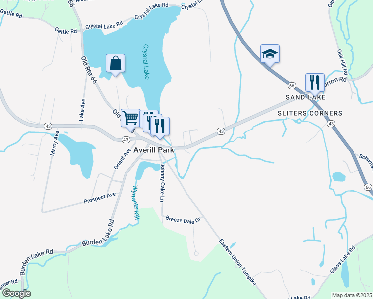 map of restaurants, bars, coffee shops, grocery stores, and more near 6 Bullis Drive in Nassau