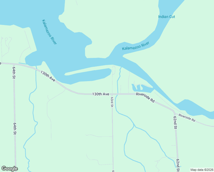 map of restaurants, bars, coffee shops, grocery stores, and more near 6319 Riverside Road in Fennville