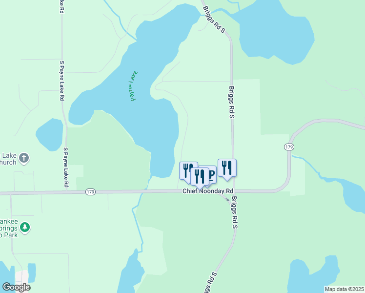 map of restaurants, bars, coffee shops, grocery stores, and more near 1170 Lynn Drive in Middleville