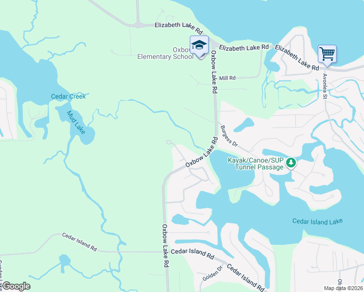 map of restaurants, bars, coffee shops, grocery stores, and more near 480 Oxbow Lake Road in Oakland County