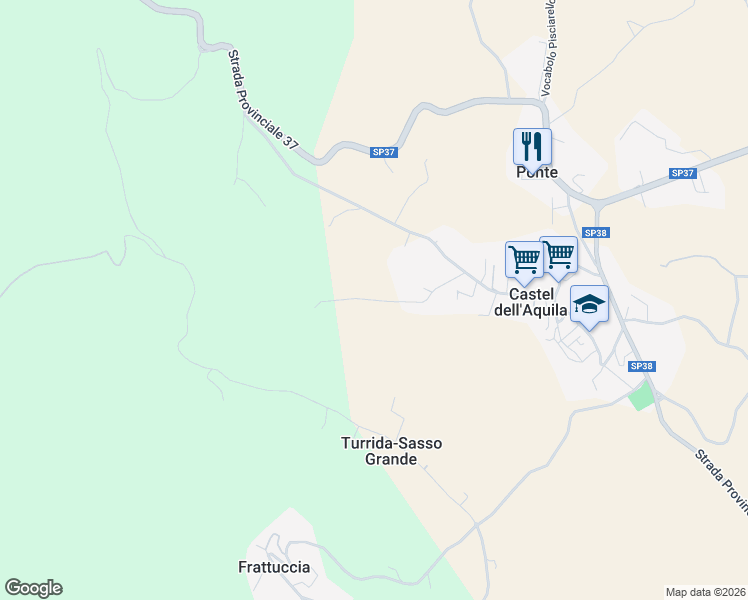 map of restaurants, bars, coffee shops, grocery stores, and more near 143 Vocabolo molino in Provincia di Terni