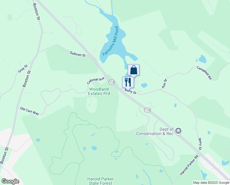 map of restaurants, bars, coffee shops, grocery stores, and more near 1801 Turnpike Street in North Andover