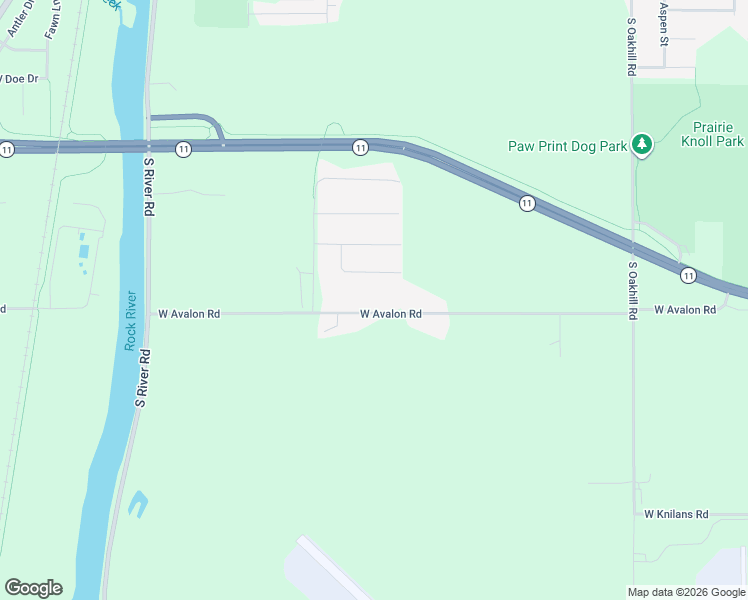 map of restaurants, bars, coffee shops, grocery stores, and more near 2625 Citation Drive in Janesville