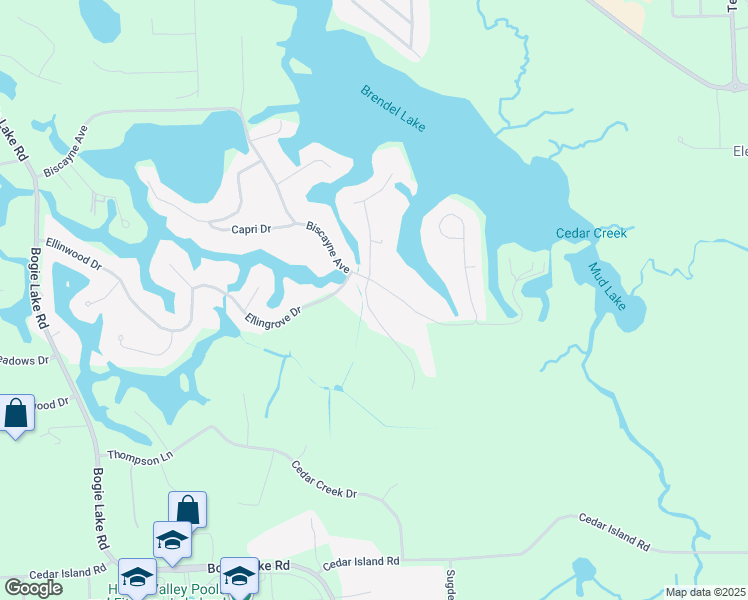 map of restaurants, bars, coffee shops, grocery stores, and more near 7720 Biscayne Avenue in White Lake charter Township