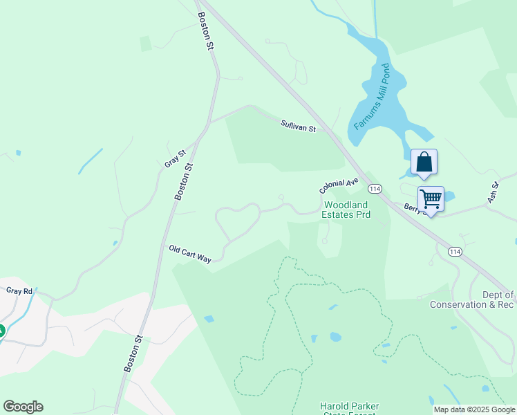 map of restaurants, bars, coffee shops, grocery stores, and more near 178 Old Cart Way in North Andover
