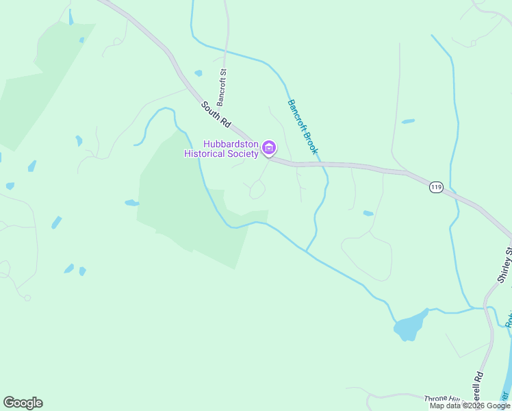 map of restaurants, bars, coffee shops, grocery stores, and more near 10 Robinson Road in Pepperell