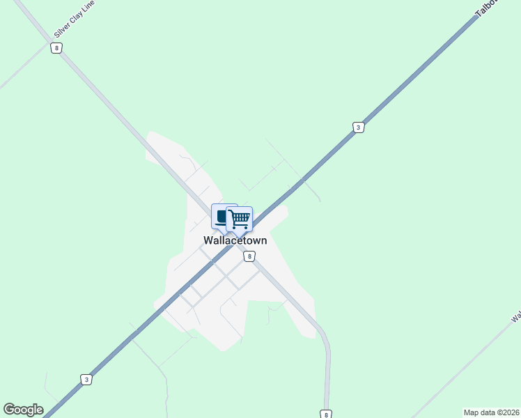 map of restaurants, bars, coffee shops, grocery stores, and more near 29738 Talbot Line in Wallacetown