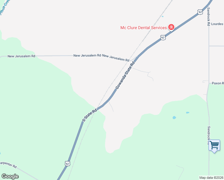 map of restaurants, bars, coffee shops, grocery stores, and more near 9160 South State Road in Eden