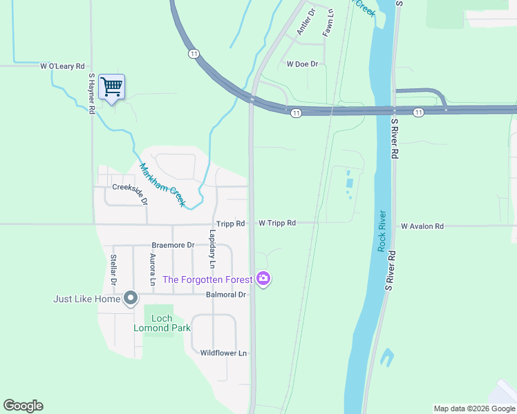 map of restaurants, bars, coffee shops, grocery stores, and more near 3009 South County Road D in Janesville