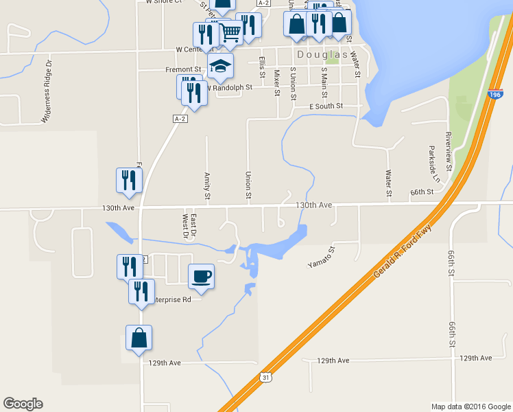 map of restaurants, bars, coffee shops, grocery stores, and more near 175 Wiley Road in Douglas
