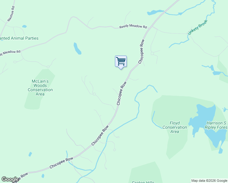 map of restaurants, bars, coffee shops, grocery stores, and more near 471 Chicopee Row in Groton