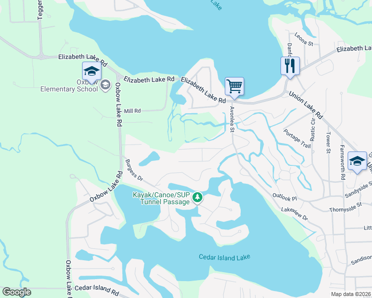 map of restaurants, bars, coffee shops, grocery stores, and more near 9998 Palmoor Avenue in White Lake charter Township