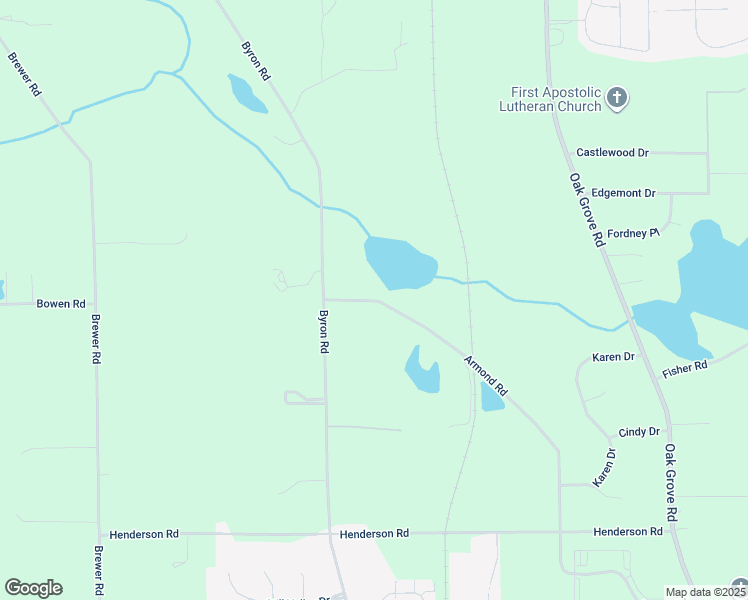 map of restaurants, bars, coffee shops, grocery stores, and more near 2710 Armond Road in Howell